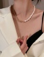 Fashion Gold Color Alloy Geometric Pearl Beaded Necklace