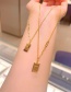 Fashion Gold Color Titanium Steel Small Gold Bar Necklace