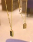 Fashion Silver Color Titanium Steel Small Gold Bar Necklace