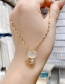 Fashion Gold Color Titanium Steel Water Wave Chain Cat Eye Tiger Necklace