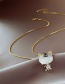 Fashion Gold Color Alloy Geometric Cat Eye Tiger Necklace