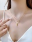 Fashion Gold Color Titanium Steel Geometric Necklace