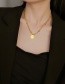 Fashion Gold Color Titanium Steel Geometric Sun Double Necklace
