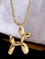 Fashion Gold Color Titanium Steel Geometric Balloon Dog Necklace