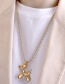 Fashion Gold Color Titanium Steel Geometric Balloon Dog Necklace