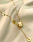 Fashion Gold Color Titanium Steel Cat Eye Geometric Small Waist Necklace