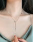 Fashion Fu Word Necklace Titanium Steel Geometric Necklace