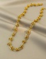 Fashion Gold Color Titanium Steel Thorns Geometric Necklace