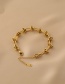 Fashion Gold Color Titanium Steel Thorns Knotted Bracelet