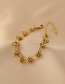 Fashion Gold Color Titanium Steel Thorns Knotted Bracelet