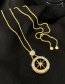 Fashion Gold Color Alloy Geometric Eight-pointed Star Necklace