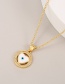 Fashion Golden-2 Copper Inlaid Zirconium Drop Oil Love Eye Necklace