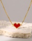 Fashion White Copper Drop Oil Love Necklace