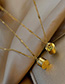 Fashion Gold Color Titanium Steel Auspicious Cloud Blessing Necklace