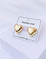 Fashion Rose Gold Color Titanium Steel Heart Earrings