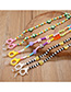 Fashion B Geometric Colorful Rice Beads Beaded Soft Pottery Smiley Bear Glasses Chain