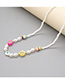 Fashion A Rice Beads Beaded Soft Pottery Smiley Face Stitching Pearl Necklace