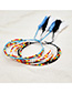 Fashion B Geometric Colorful Rice Beads Beaded Drawstring Rope