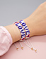 Fashion A Rice Bead Woven Letter Pull Bracelet