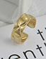 Fashion Gold Color Titanium Steel Diamond Open Ring