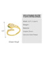 Fashion E Copper Inlaid Zirconium Geometric Serpentine Open Ring