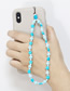 Fashion Picture Color Acrylic Round Beads Five-pointed Star Mobile Phone Strap