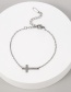 Fashion Silver-5 Titanium Steel Hollow Wing Bracelet