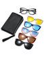 Fashion 5 Pieces-pc Stand Magnetic Clip-on Sunglasses Lens