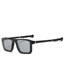 Fashion Black Frame Geometric Magnetic Sunglasses Lens Set