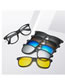 Fashion 2297pc Rack 5 Pieces Geometric Magnetic Sunglasses Lens Set
