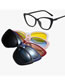 Fashion 5-piece Pc Stand Geometric Magnetic Sunglasses Lens Cover Mirror Belt Box