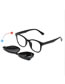 Fashion 2306apc Material Frame Geometric Magnetic Sunglasses Lens Set
