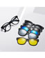 Fashion 2215pc Frame Geometric Magnetic Sunglasses Lens Set