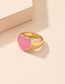 Fashion Gold Color Alloy Dripping Love Letter Ring