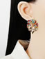 Fashion Dark Color Alloy Geometric Bow Garland Earrings