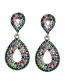 Fashion Pastel Geometric Drop Diamond Earrings