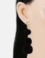 Fashion Black Geometric Hair Ball Earrings