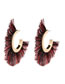 Fashion Black Red Alloy Geometric Tassel C-shaped Earrings