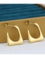 Fashion Gold Copper Gold-plated Smooth U-shaped Earrings