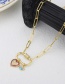 Fashion Gold Gold-plated Copper Love Eye Geometric Necklace