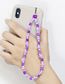 Fashion Purple Acrylic Star Beaded Mobile Phone Strap