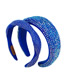 Fashion Royal Blue Large Lattice Knotted Headband Fabric Large Lattice Knotted Headband