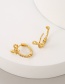 Fashion Gold Copper Inlaid Zirconium Bow Earrings