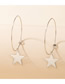 Fashion Gold Alloy Pentagram Disc Earrings