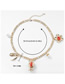 Fashion Flower Necklace + Bracelet Alloy Geometric Flower Earrings Necklace Set