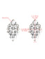 Fashion Color Acrylic And Diamond Geometric Stud Earrings