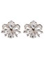 Fashion Silver Color Geometric Diamond Earrings