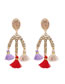 Fashion Color Alloy Geometric Tassel Earrings