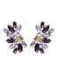Fashion White Geometric Diamond Earrings