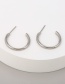 Fashion Silver Alloy C-shaped Earrings